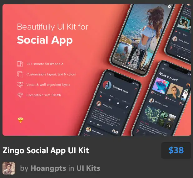 Zingo Social App UI Kit