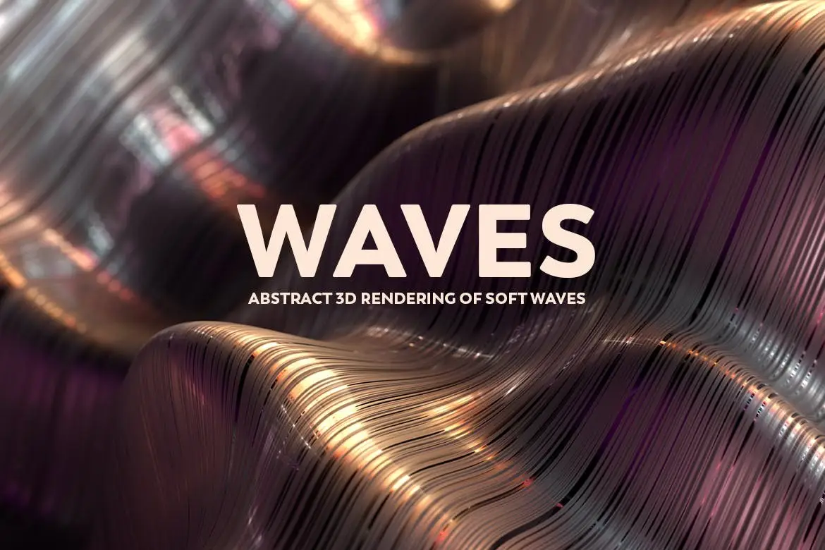 Abstract 3D Rendering of Soft Waves