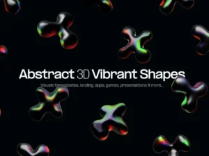 abstract 3d vibrant shapes1