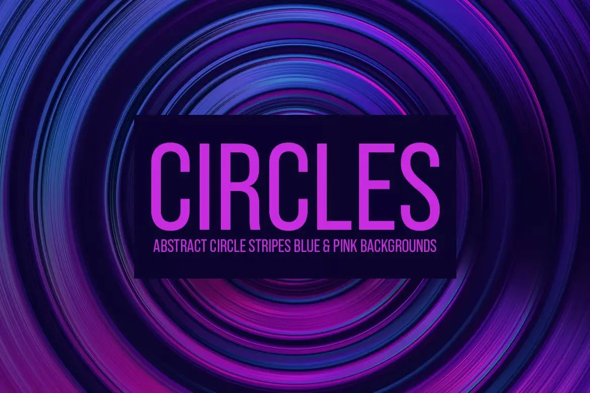 Abstract Circle Stripes Blue & Pink Backgrounds