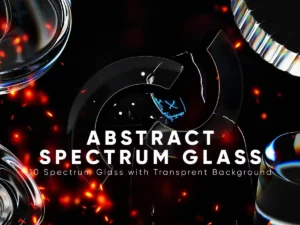 abstract spectrum glass transparent 3d1