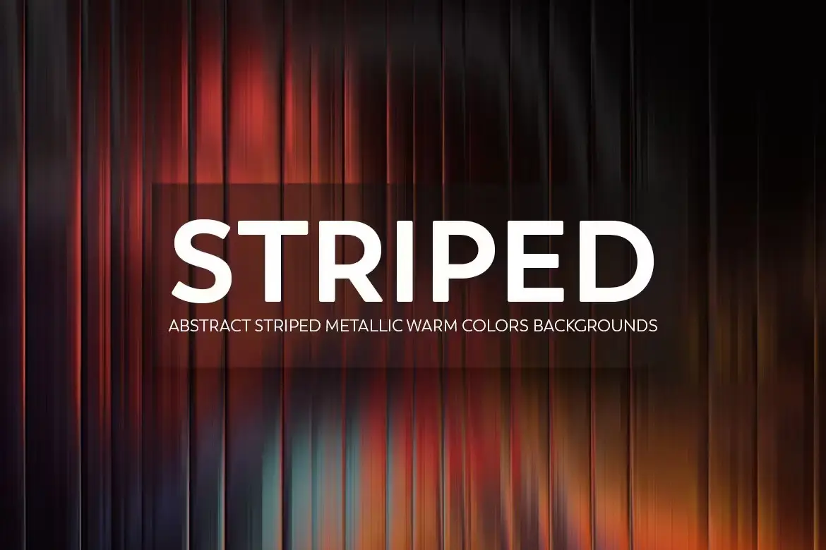 Abstract Striped Metallic Warm Colors Backgrounds