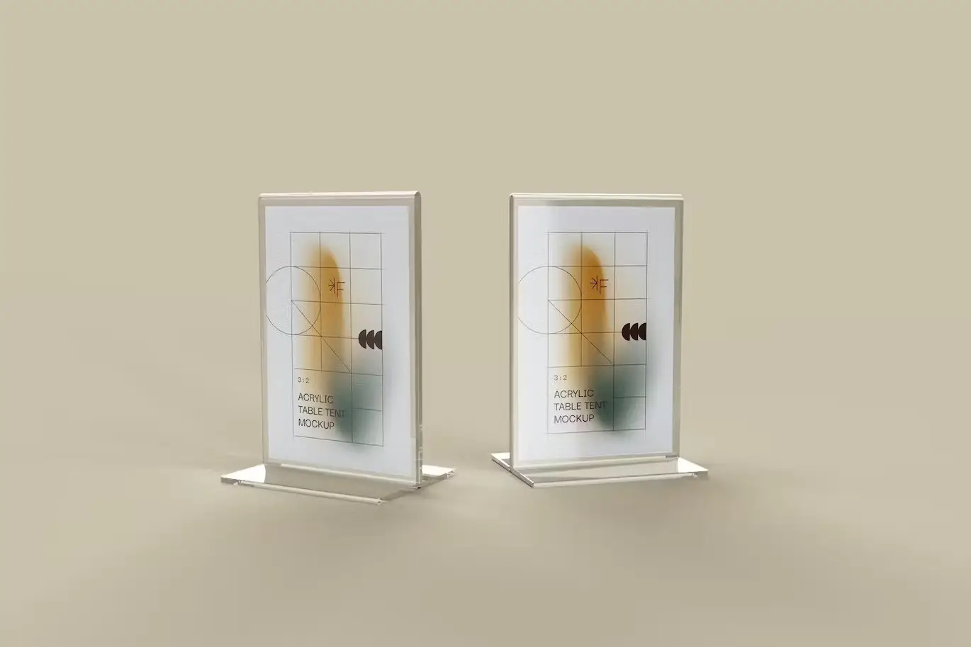 Acrylic Table Tent Mockups