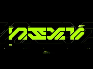 aero flux modern cyber mecha font 4 2