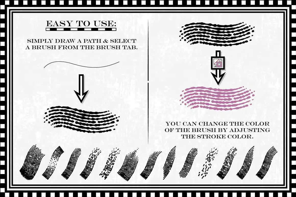 Antique Print Effect Brushes 5 antique print effect brushes 2 1