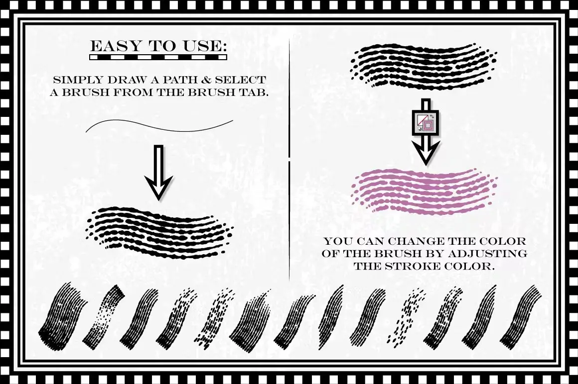 Antique Print Effect Brushes