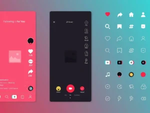 app screen interface and icons1 2