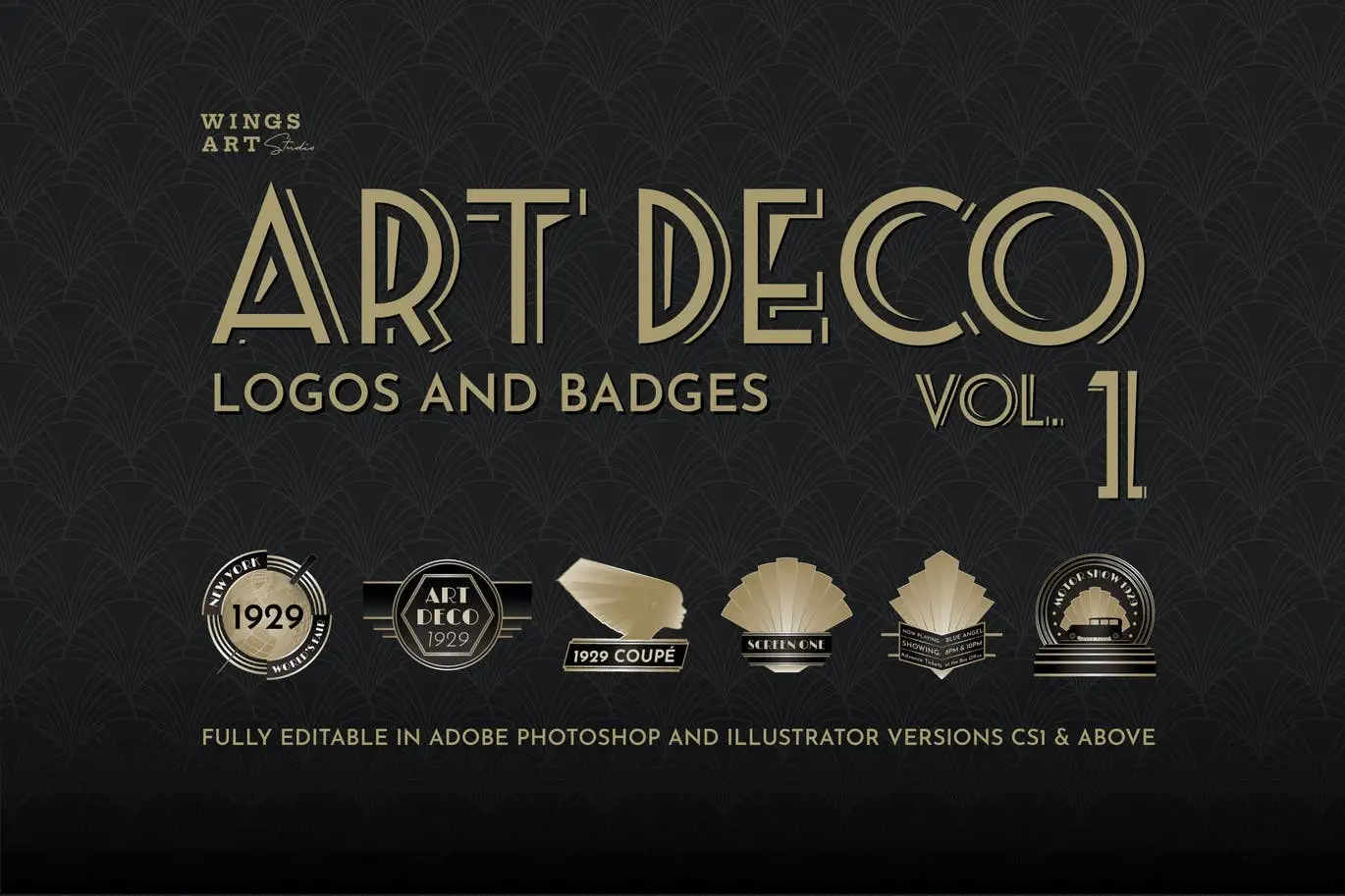 Art Deco Seamless Patterns Vol 1 4 art deco graphic pack05