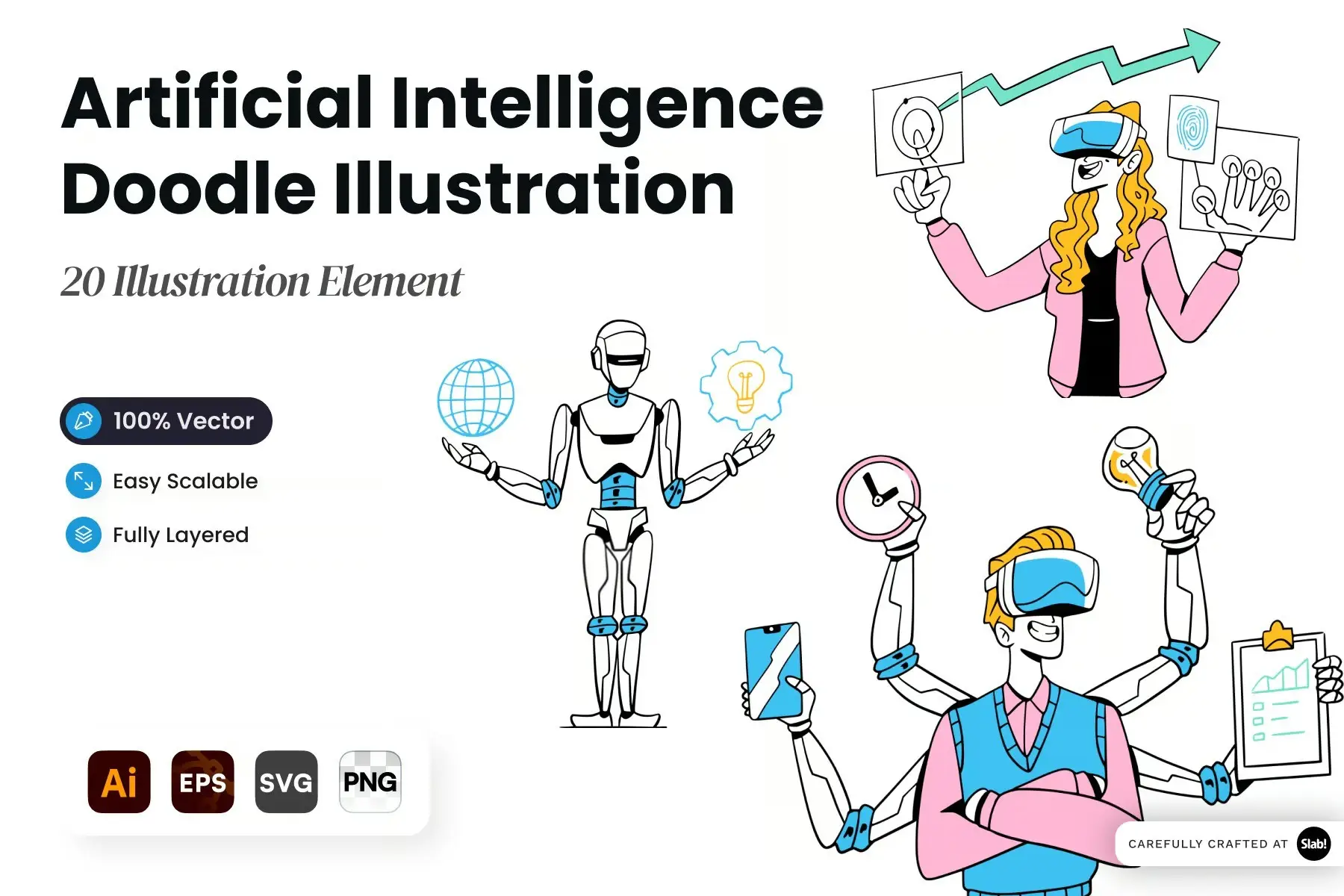 Artificial Intelligence Doodle Illustration