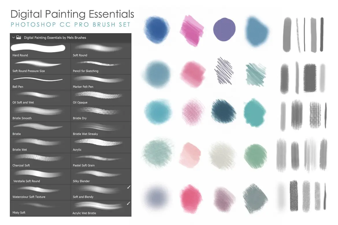 Artistic &amp; Matte Painting Photoshop Brush Set