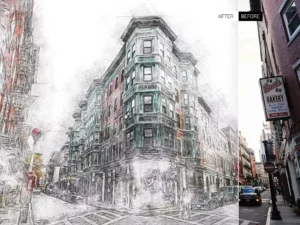artistic sketch 3 photoshop action3