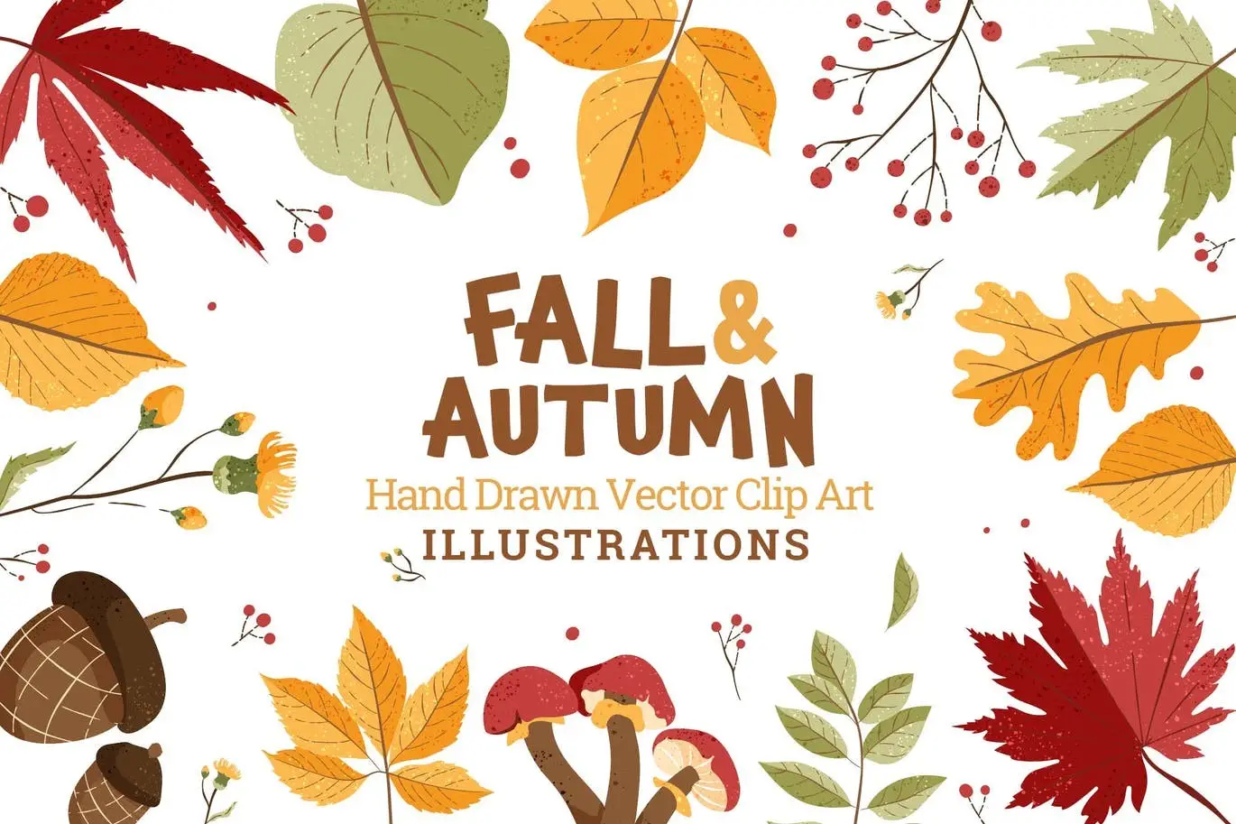 Autumn Fall Leaf Elements