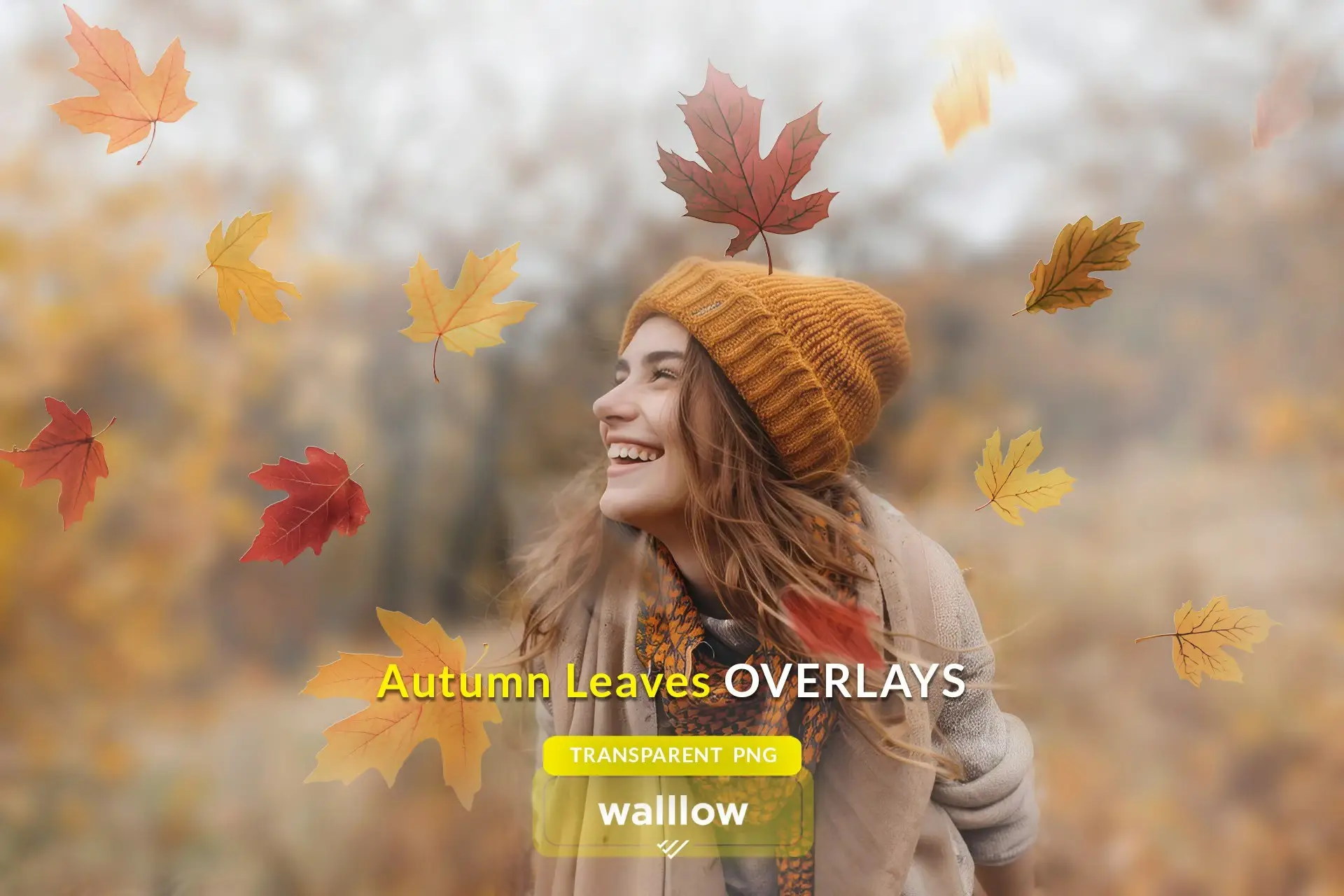 Autumn Leaves Photo Overlays, Fall Leaf Overlay