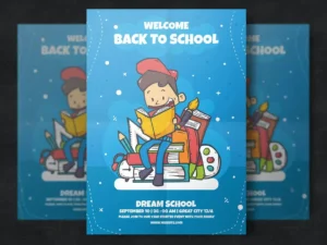 back to school flyer template pack02