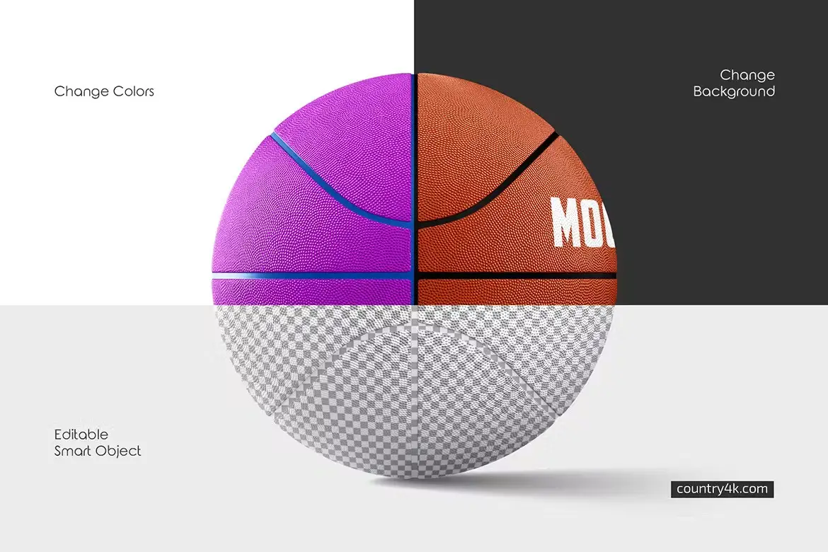 Basketball Ball Mockup Set 3 basketball ball mockup set2