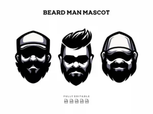 beard man mascot