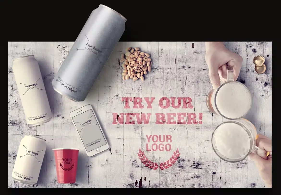 Beer & Bar Mockup & Hero Images Scene Generator 3 beer bar mockup hero images scene generator02