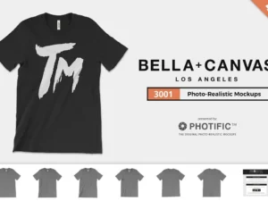 bella canvas 3001 t shirt mockups1