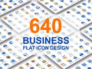 big collection business flat icons1