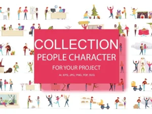 big collection cartoon people character01