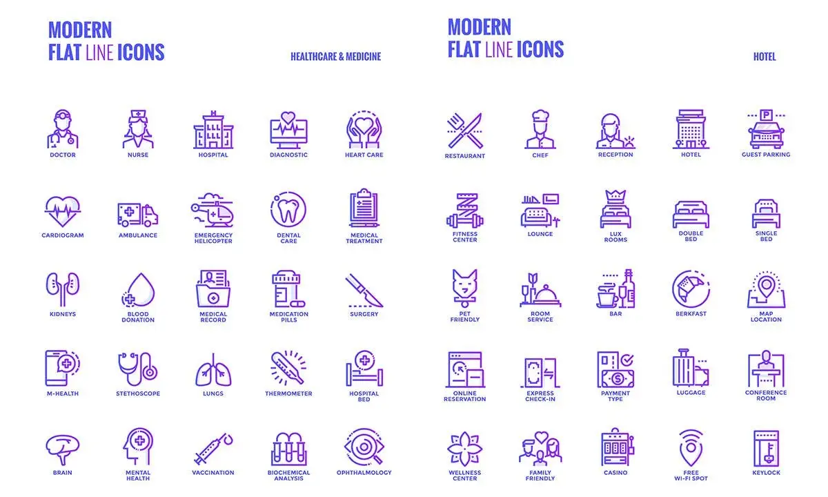 Adobe Photoshop Icons Templates Bundle - 4 Items 5 big collection of set flat gradient icons6