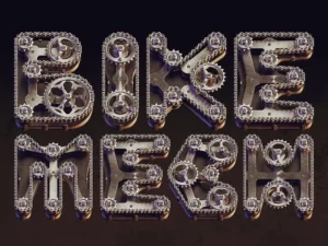 bike mech color bitmap font 1