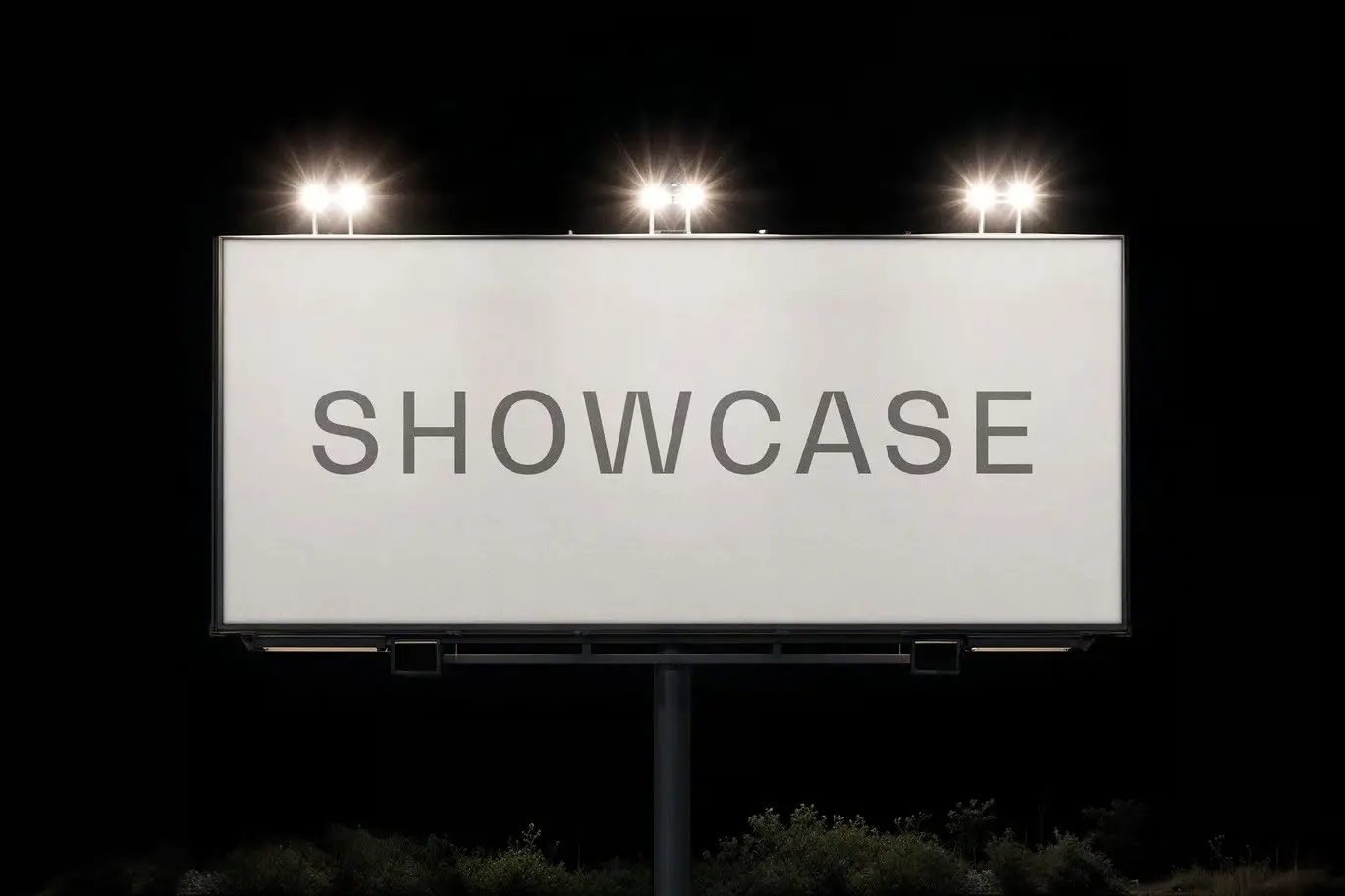 Billboard At Night Mockup