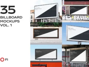billboard mockup template bundle