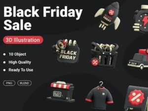 black friday sale 3d icon1