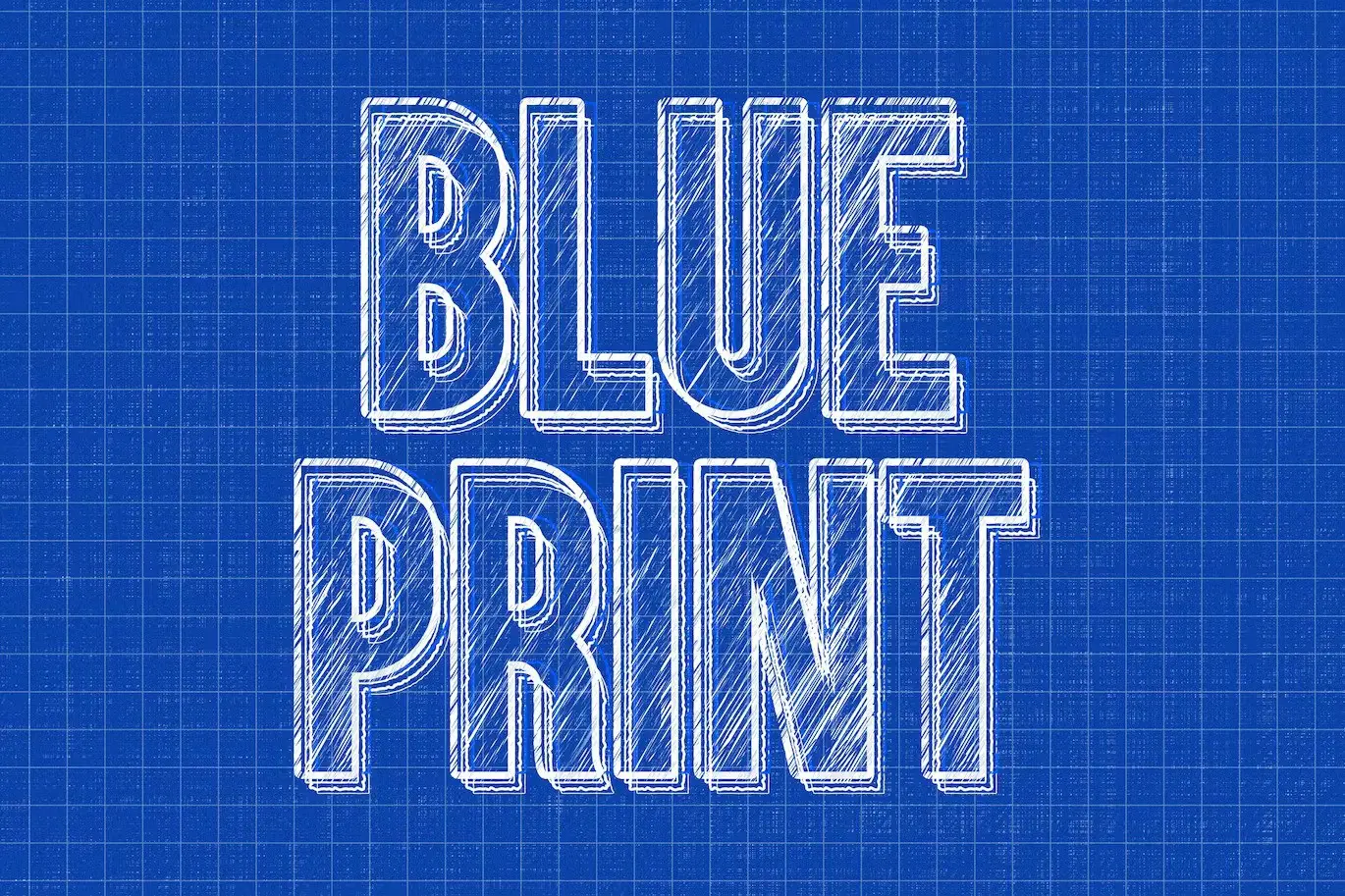 Blueprint Text Effect