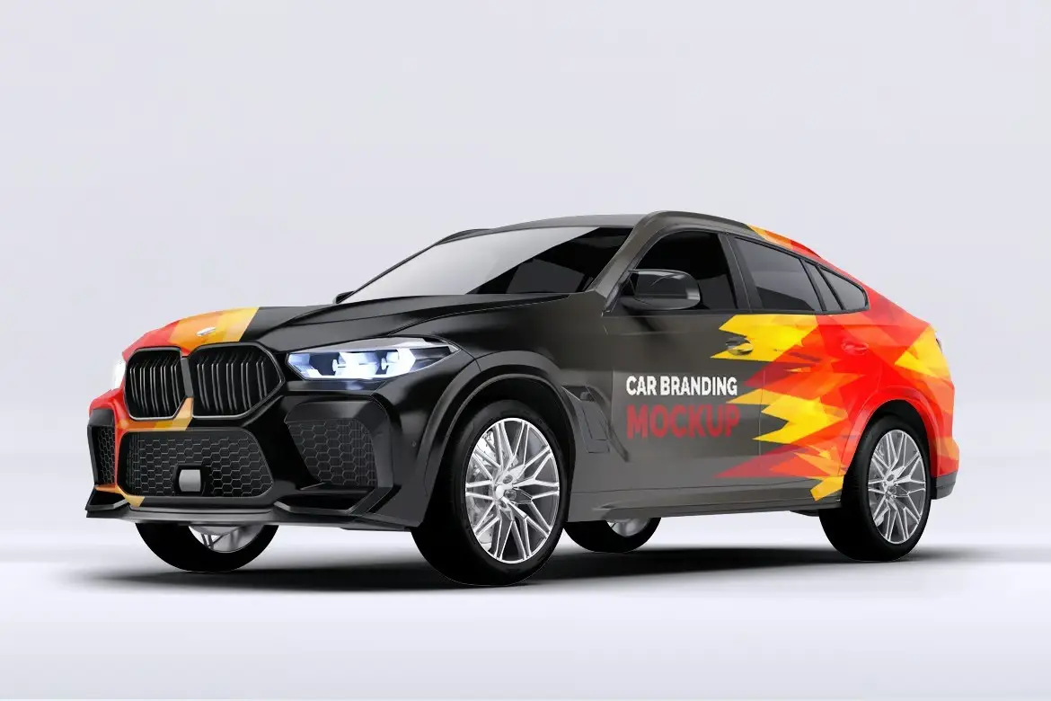BMW X6 Car Mockup 7 bmw x6 car mockup2 1