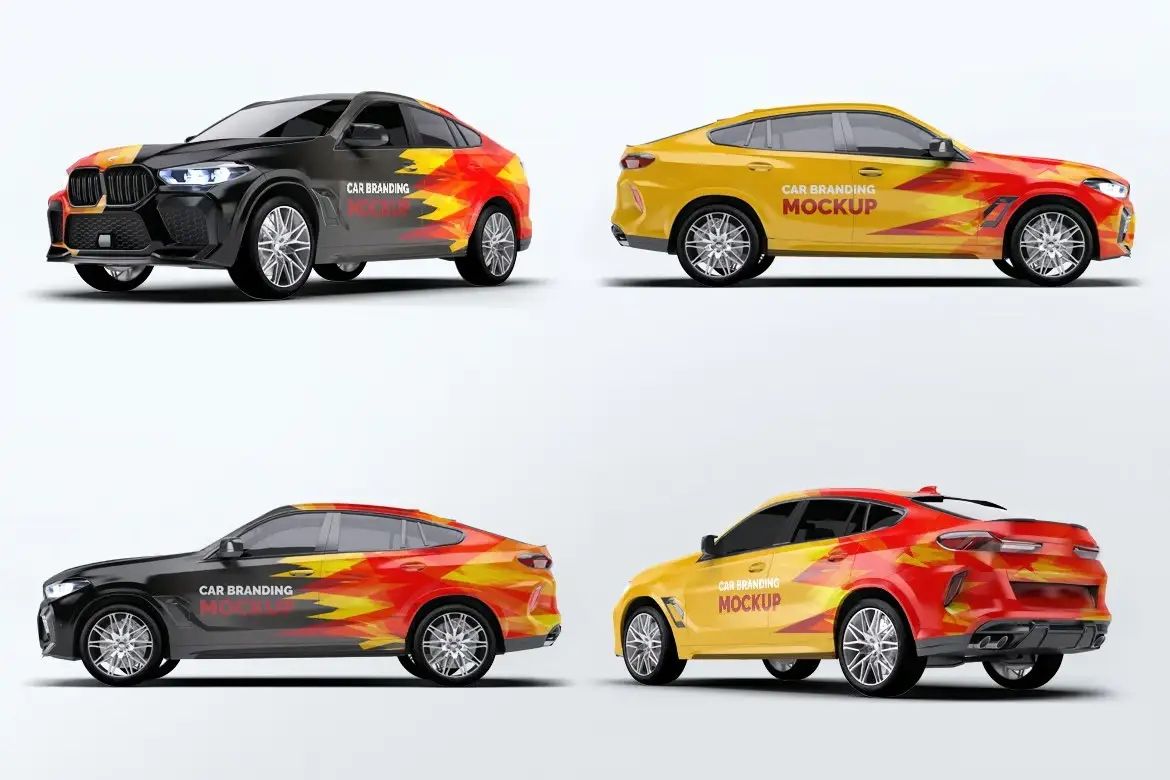 BMW X6 Car Mockup 4 bmw x6 car mockup5