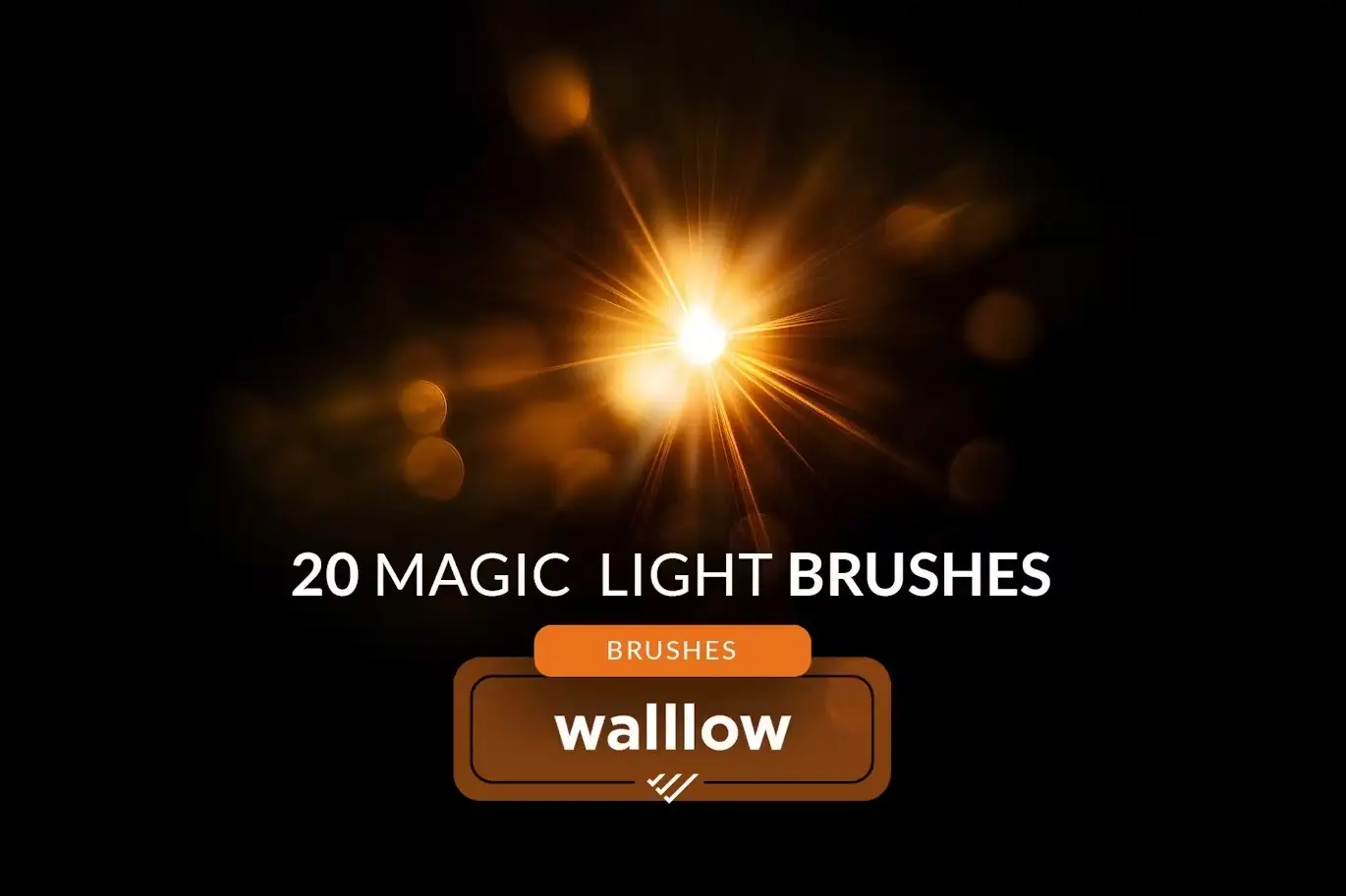 Bokeh light flares Photoshop digital brushes