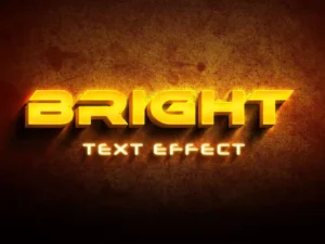 bright light text effect1
