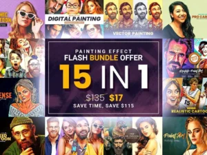 bundle 15 in 1 oil painting effect01