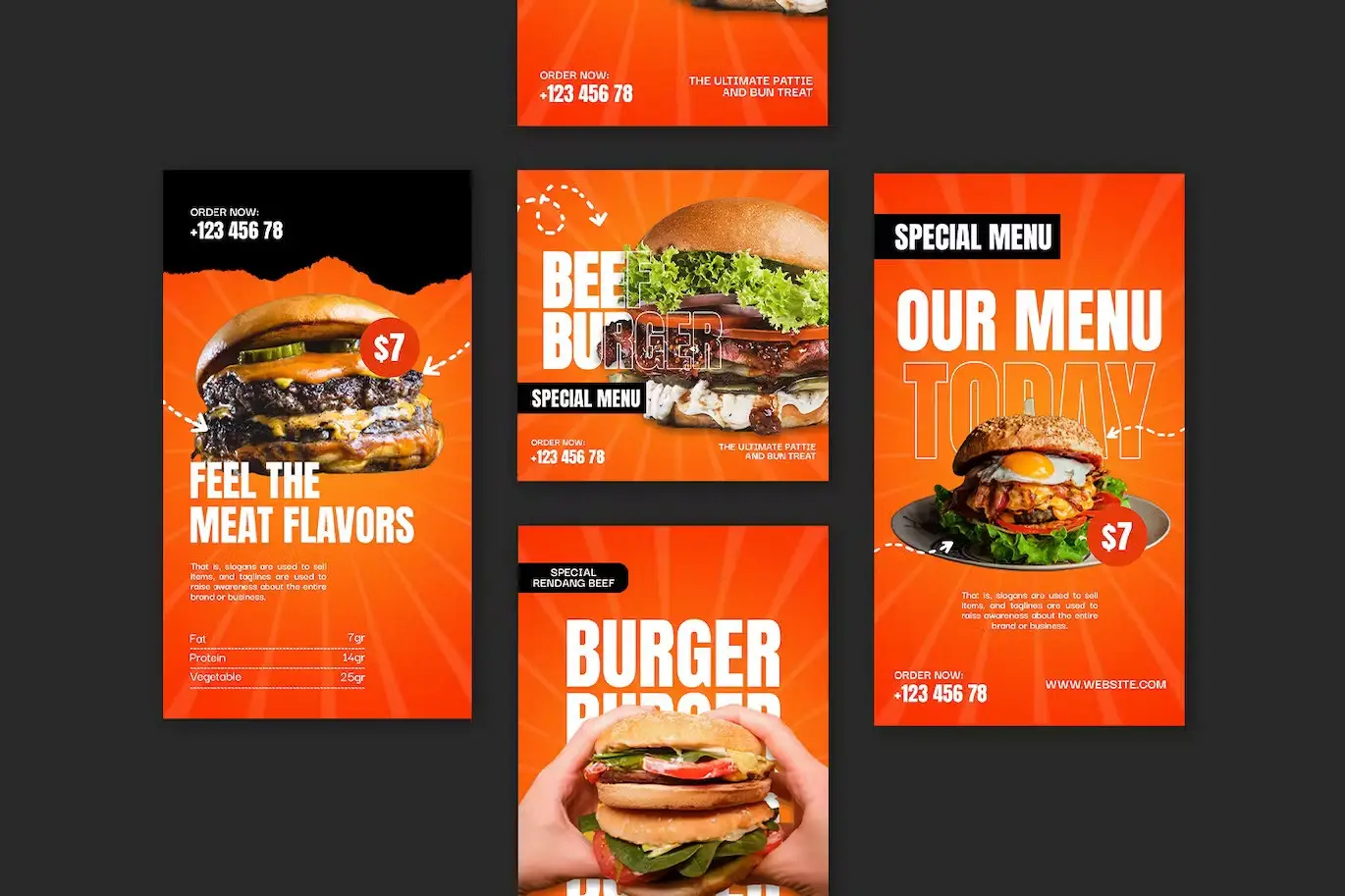 Burger Restaurant Instagram Template - Glure 5 burger restaurant instagram template glure4