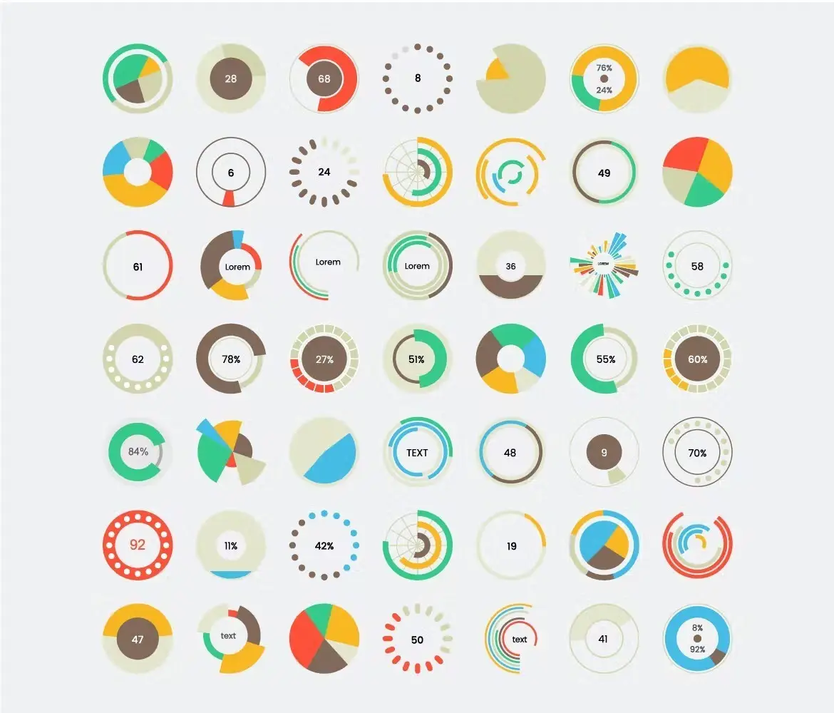Business Circle Pie Charts 2 business circle pie charts2