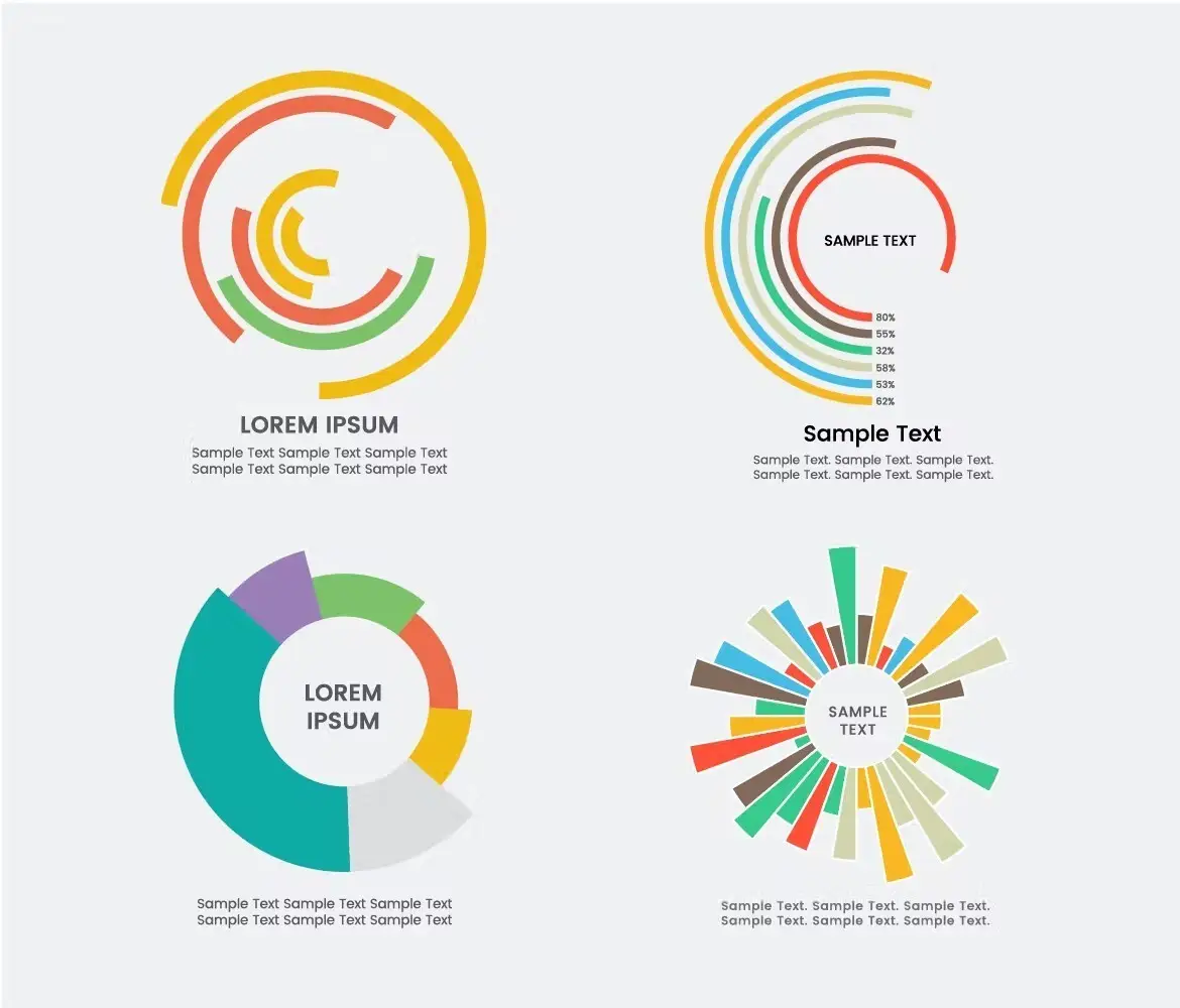 Business Circle Pie Charts 3 business circle pie charts3