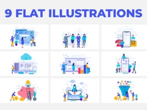 business flat illustrations01