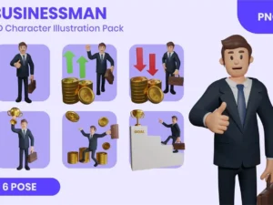 businessman 3d character set1