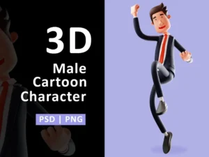 businessman 3d male cartoon character01