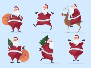 busy santa clipart1