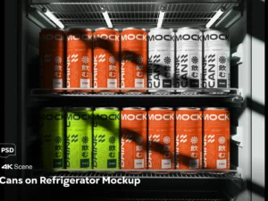 cans on beverage refrigerator mockup1