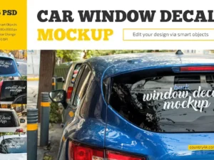 car window decal mockup set1