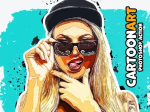 cartoon art photoshop action1