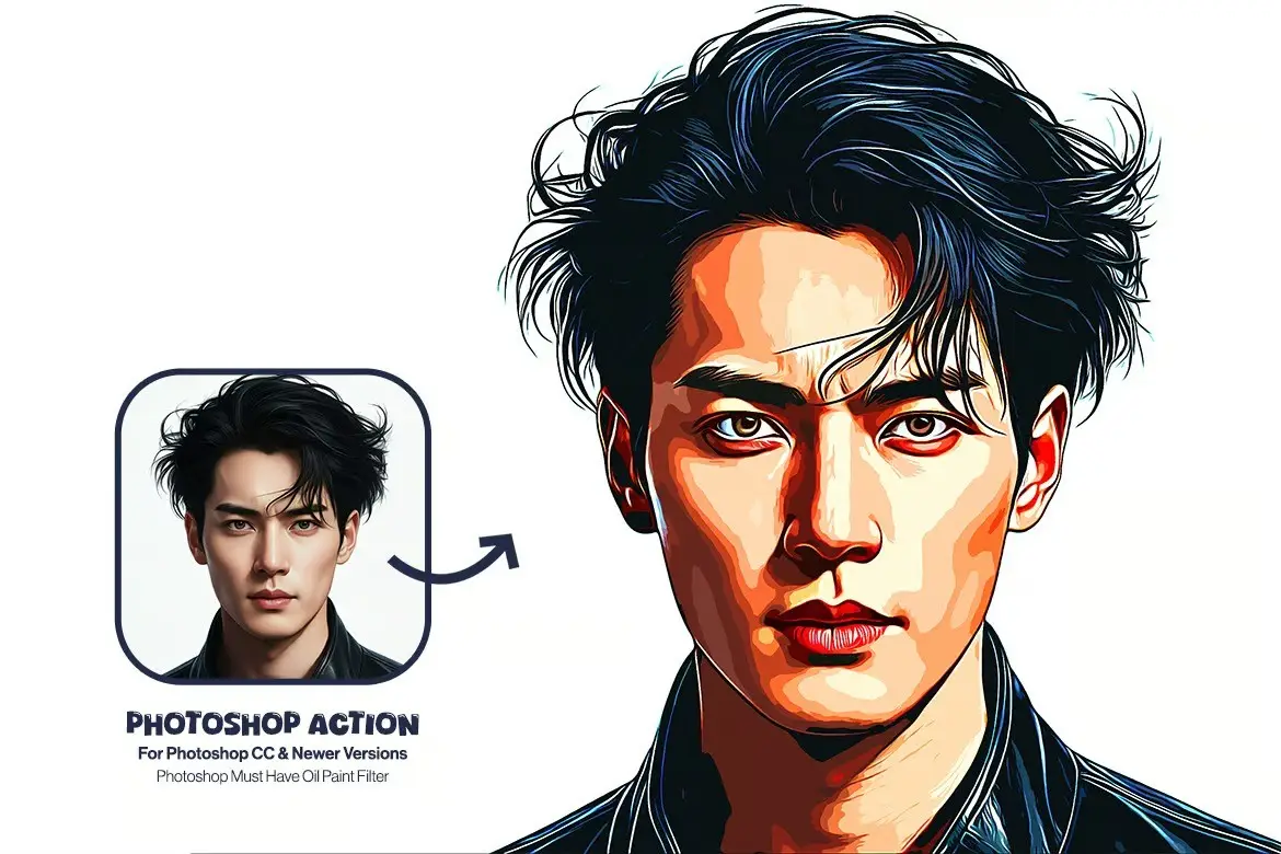 Cartoon Vectory Photoshop Action