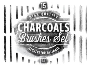 charcoals brushes set for adobe illustator1