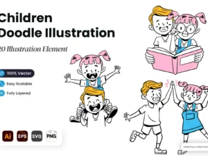 children doodle illustration1