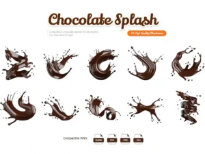 chocolate splash 3d set1