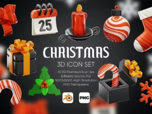 christmas 3d icon set1
